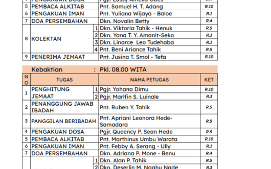 MINGGU, 27 SEPTEMBER 2026