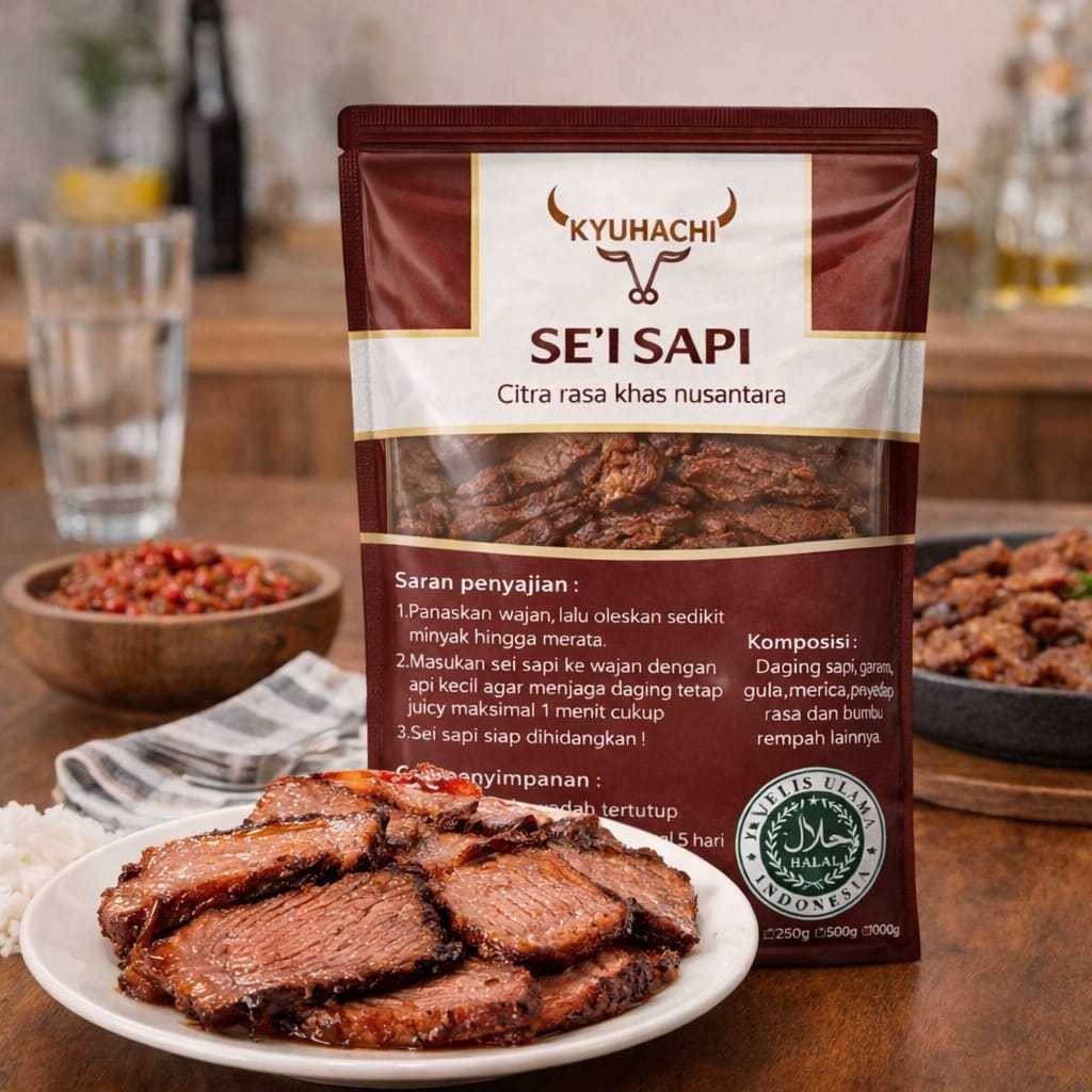 Se'i Sapi Asap Khas Kupang Kemasan Vakum 500gr
